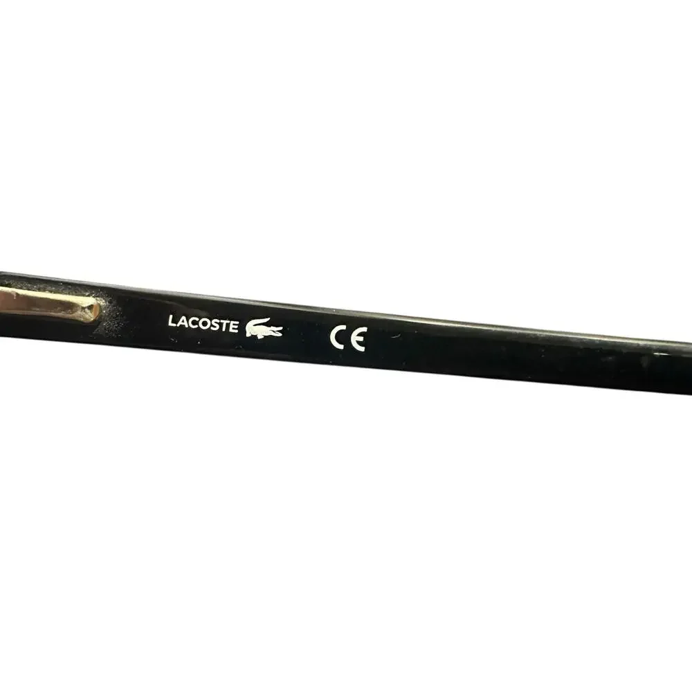 Lacoste L2198 Eyeglasses Black Semi Rim Rectangular 55-18-145 unisex